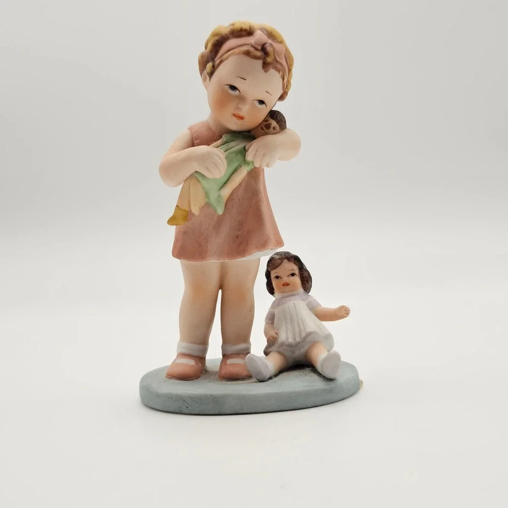 Bessie Pease Gutmann Love is Blind‎ Girl Holding Doll Figurine 1985